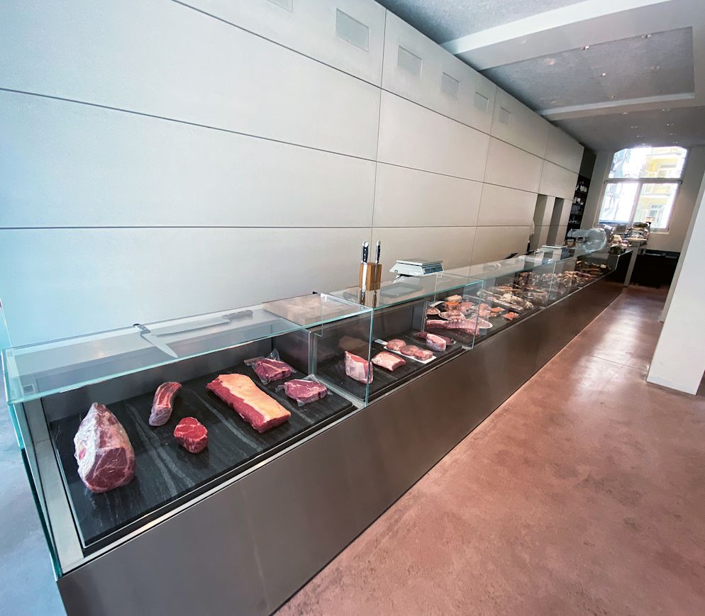 Metzgerei oder Galerie? Bei «Hatecke» wird Fleisch als Kunst zelebriert.