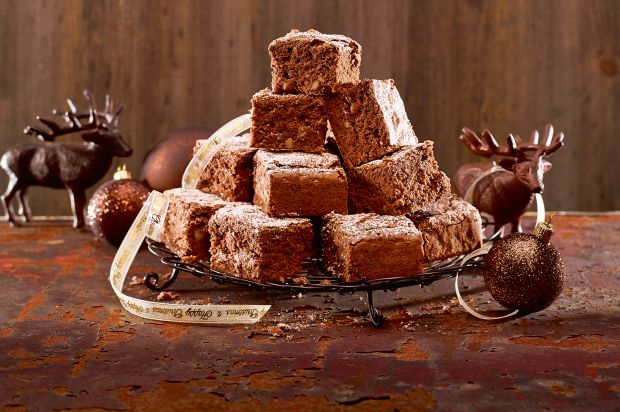 Schokoladen-Brownies mit Baumnüssen