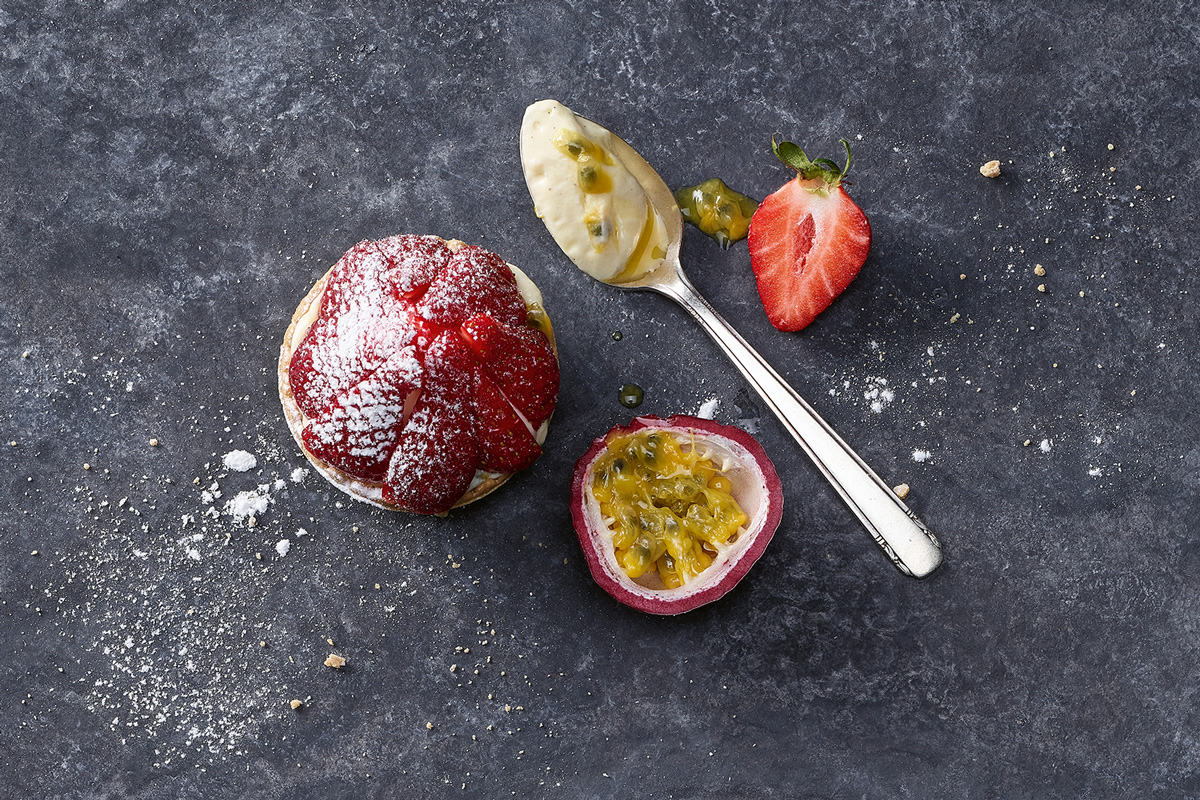 Erdbeertörtchen mit Joghurt-Passionsfrucht-Creme - Annemarie Wildeisens ...
