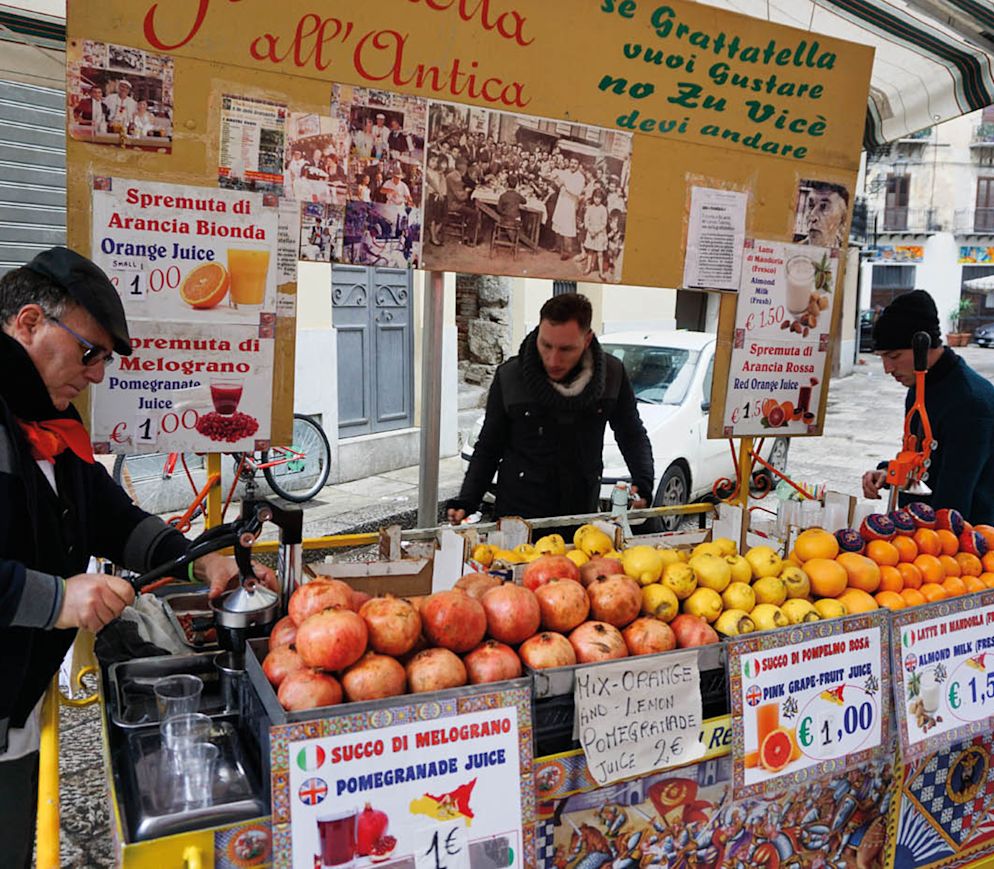 Saft-Verkäufer auf dem Capo-Markt