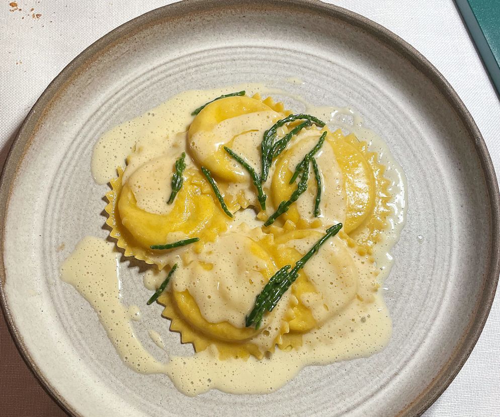 Ravioli mit Missultin, Kartoffeln und Ricotta.