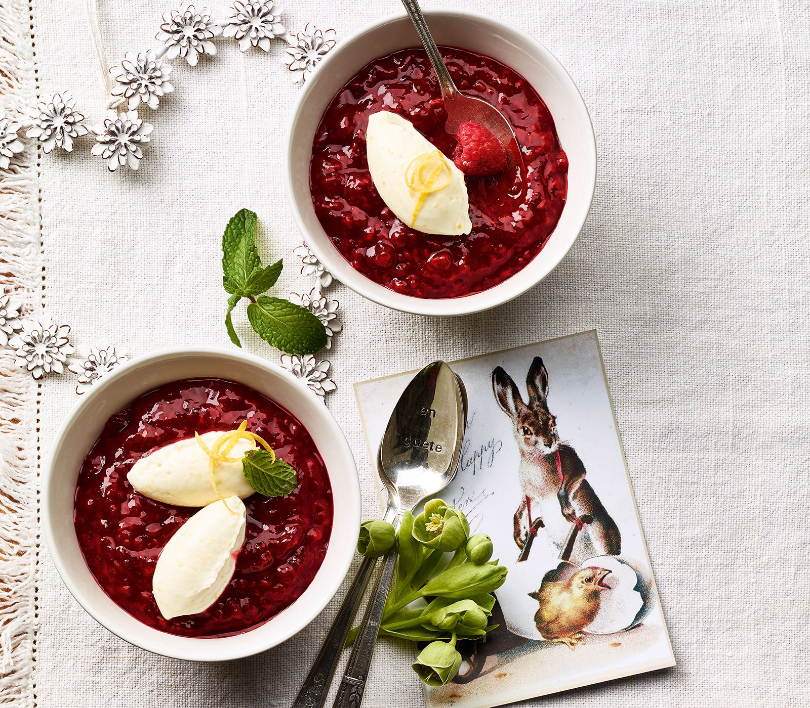 Himbeergrütze mit Zitronen-Mascarpone-Creme - Annemarie Wildeisens KOCHEN