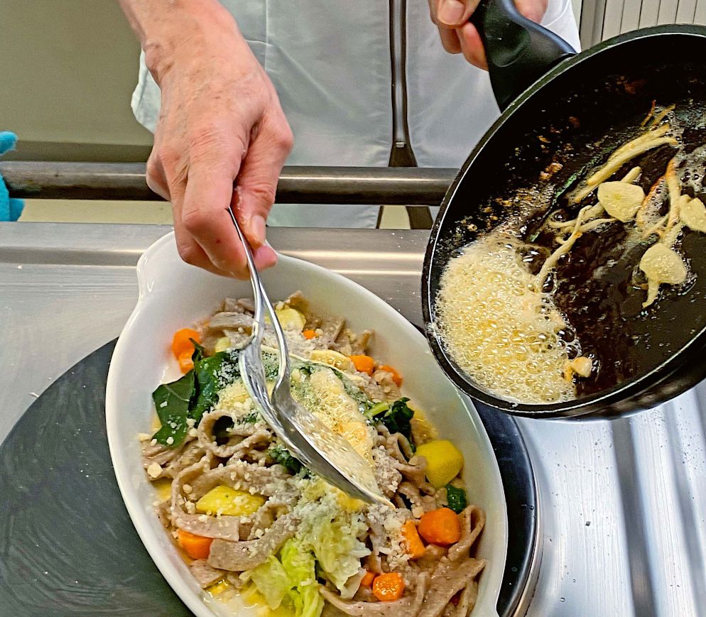Pizzoccheri sind die Seele der Puschlaver Küche. Bei Ornella Isepponi im «Motrice» schmecken sie besonders gut.