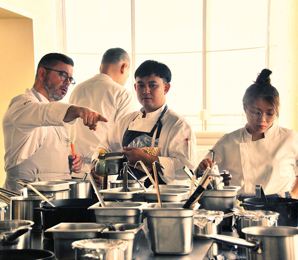 Im «Chef`s Table» hat Vincent Thierry (l.) das Sagen.