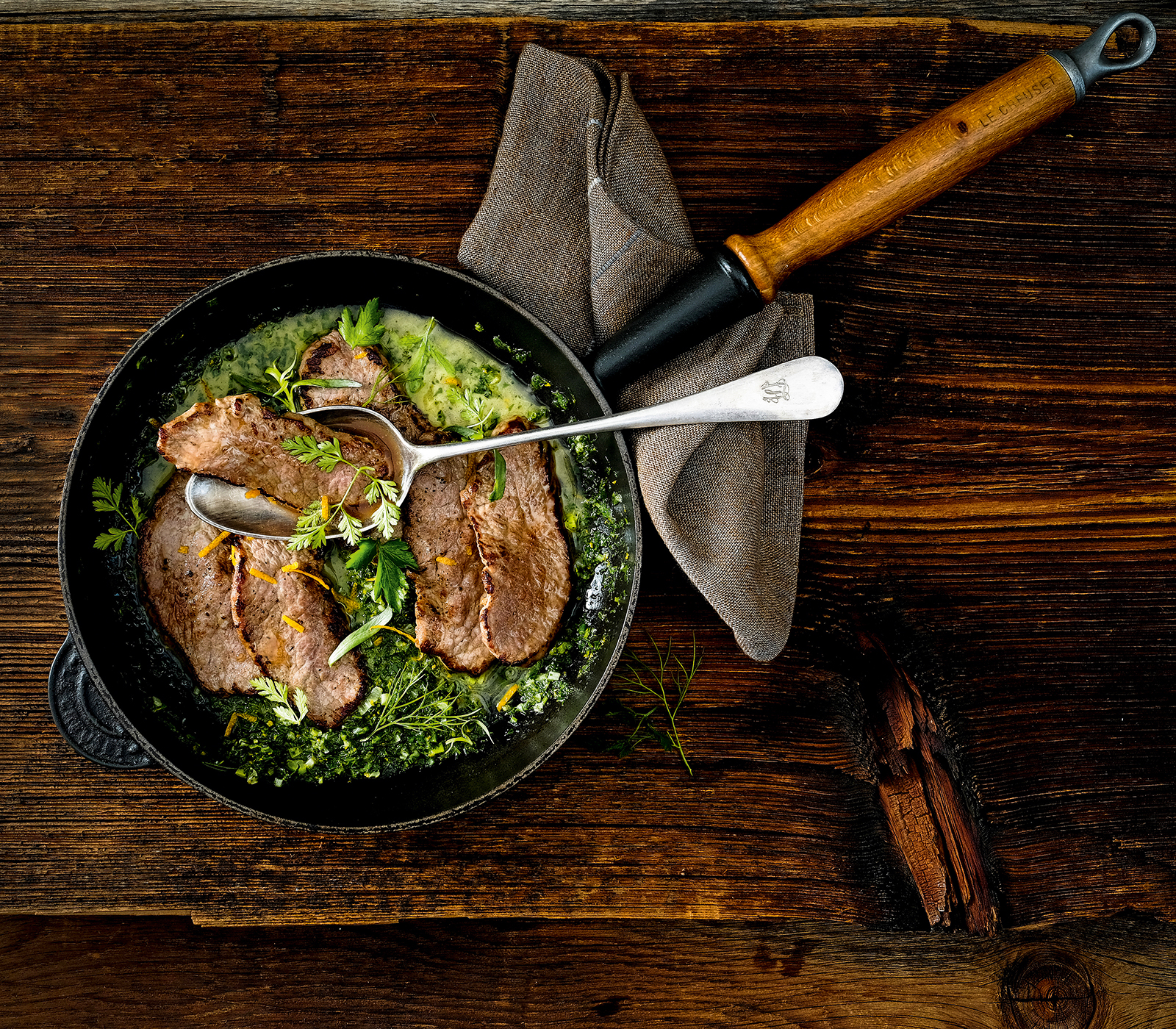 Kalbsschnitzelchen an Kräuterjus - Annemarie Wildeisens KOCHEN