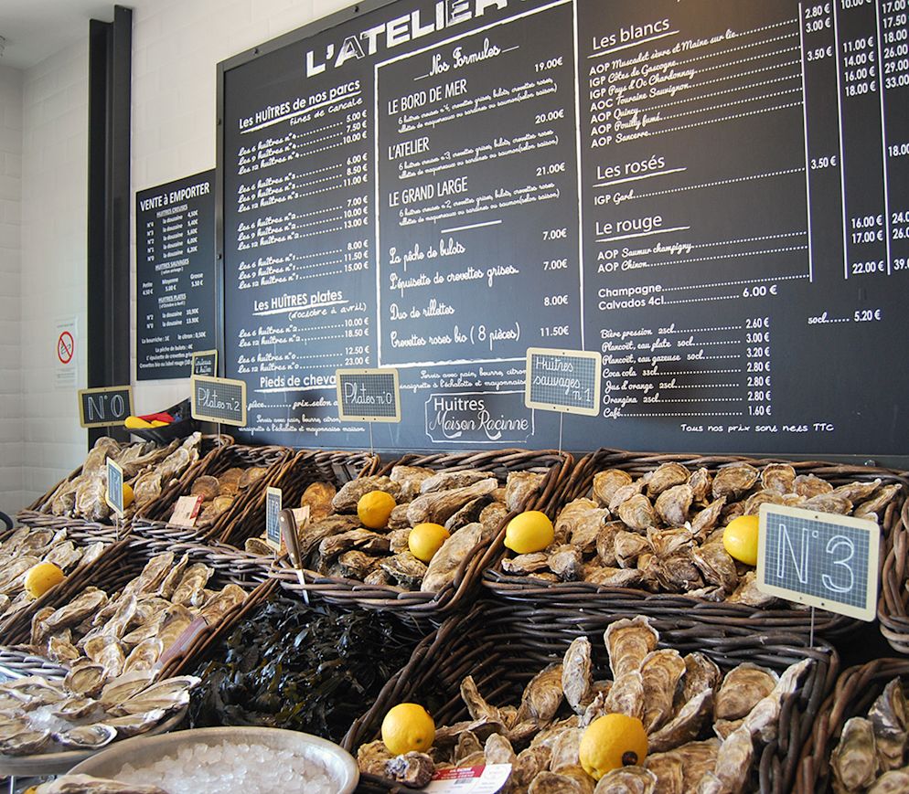 Riesige Vielfalt an Austernsorten im «Atelier de l`Huître» in Cancale