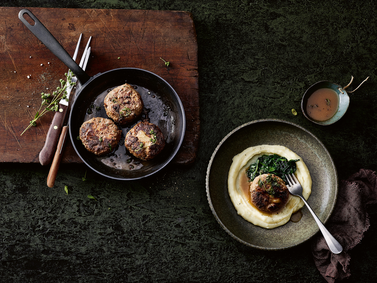 Hacksteaks mit Raclettefüllung - Annemarie Wildeisens KOCHEN