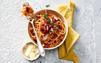 Spaghetti mit Chorizo-Bolognese