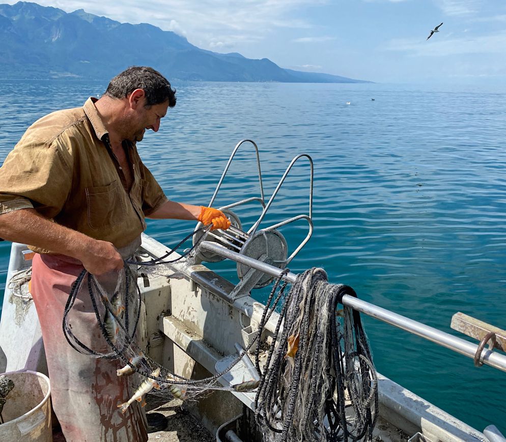 Patrice Brügger, einer der letzten Fischer in der Region Vevey.
