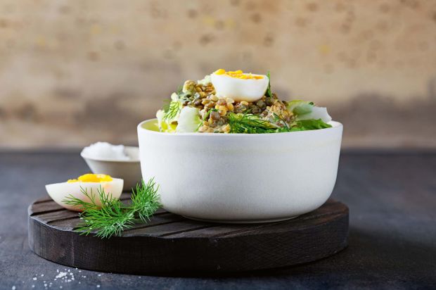 Endivien-Linsen-Salat mit Ei