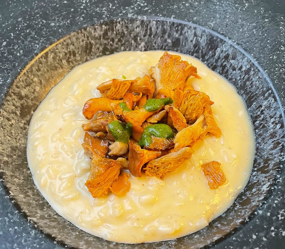 Risotto mit Eierschwämmen in der dazugehörigen Osteria