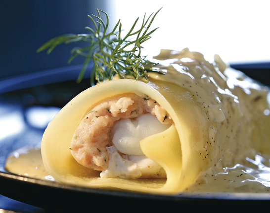 Scampi-Cannelloni an Vanillesauce - Annemarie Wildeisens KOCHEN