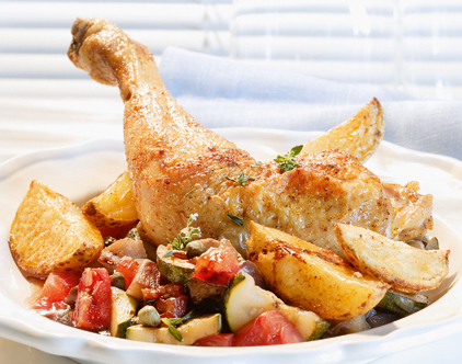 Pouletschenkel nach mediterraner Art - Annemarie Wildeisens KOCHEN