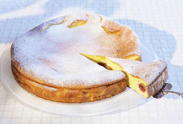 Quarkkuchen ohne boden mit puddingpulver