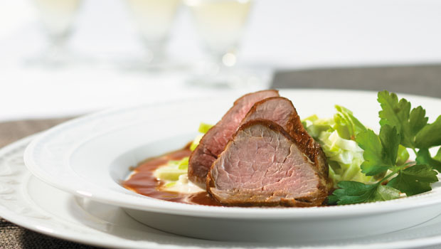 Rindsfilet auf Lauchfondue mit Balsamicojus - Annemarie Wildeisens KOCHEN