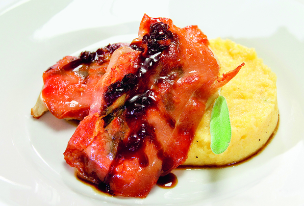 poulet saltimbocca an balsamico honig jus auf polenta annemarie wildeisens kochen