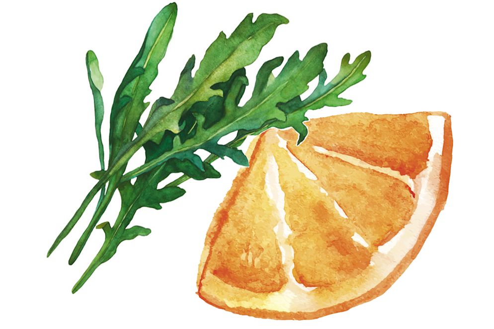 HACKBRATEN VERSUS RUCOLA UND ORANGENSAFT