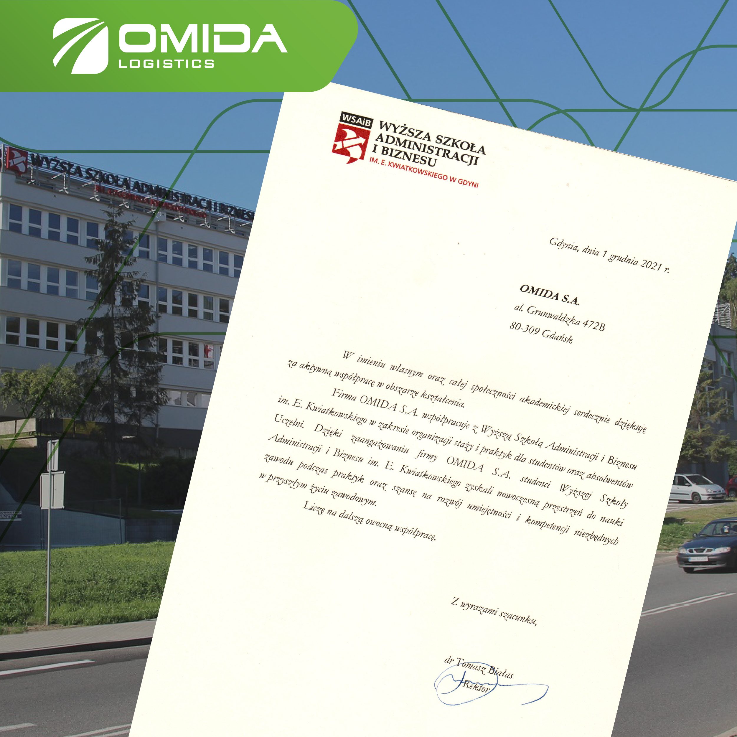 Omida Group wspiera studentów z WSAiB w Gdyni | Omida Logistics