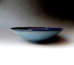 ZX2012 Blue bowl with gold luster dots, h.8xd.29,5cm, TerraDelft3