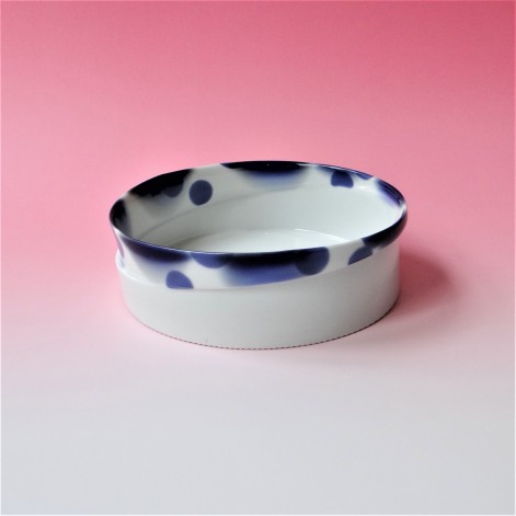 GN2106 ZikZak Double Blue Bowl L, h.5,5x18cm, porcelain, TerraDelft1