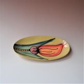 JK15-1 Oval plate, h.3x23x12cm stoneware, handpainted, TerraDelft24