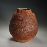 TD2305 Vase with light bronze flashing, h.26cm, stoneware-glaze