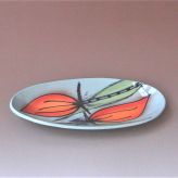 JK15-1 Oval plate, stoneware, handpainted, h.3×23×12cm, TerraDelft