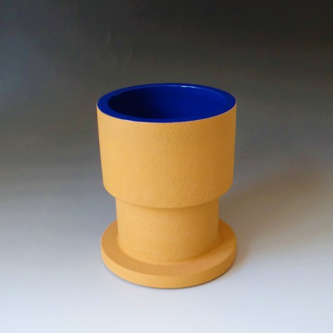 WL22-03 Vase orange-blue, 2021, h.18xd.16cm (2)