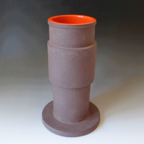 WL22-05 Vase brown-orange, 2021, h.30xd.18cm (2)