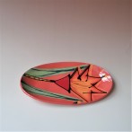 JK15-5 Oval plate, h.3x23x12cm stoneware, handpainted, TerraDelft24