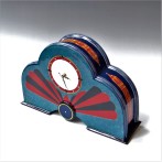 RE2304 Deco Style Clock, h.23,5x36,5x10cm, aardewerk-glazuur-uurwerk, TerraDelft2