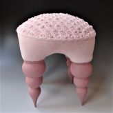BvR22-02 Pink Lady, 2022, 31x26x26cm, porcelain-textile, TerraDelft2