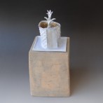 Márta Nagy; One Night on the Hill, 2009, porcelain, stoneware, silver leaf, 34x16x17cm, TerraDelft 4