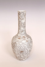 A18-6C b New Guan Ware Vase, 2016, h.25xd.10cm, handpainted porcelain, goldluster and celadon glaze