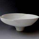 Greenaway, Victor; white bowl, porcelain, h.14xd.35cm, wheelthrown, TerraDelft1