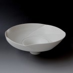 Greenaway, Victor; white bowl, porcelain, h.14xd.35cm, wheelthrown, TerraDelft2