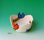 S7X-2 Tulip trio, earthenware bowl, handpainted-cut out, h.10xd.20cm, TerraDelft