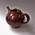 RE2306 Teapot Lines, h.16xl.26xd.15,5cm, aardewerk-glazuur, TerraDelft2
