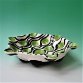S5-1 Eggbowl, casted eartheware, handdecorated, h.7x24,5x29,5cm, TerraDelft