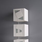 3-454 Cube series 2021, porselein-plexiglas 27.5x7.5xd8cm
