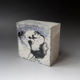 SS-MJL 20-04 raku wallcube, handpainted, 18x18x10cm, TerraDelft1