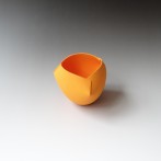 AvH-199 Orange object, porcelain and engobe, 3 cuts, 14x14x10Hcm, TerraDelft22