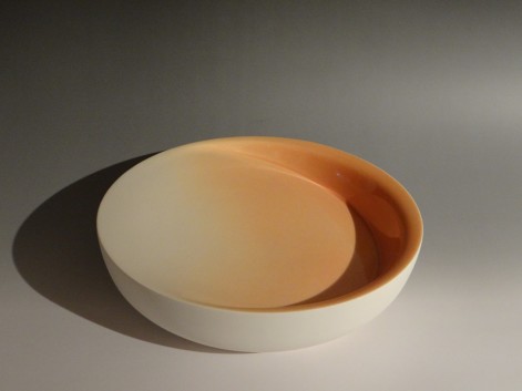 Flat-bowl-h.75xd.295ccm-casted-earthenware-orange-white-L-TerraDelft