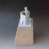 Márta Nagy; One Night on the Hill, 2009, porcelain, stoneware, silver leaf, 34x16x17cm, TerraDelft 3