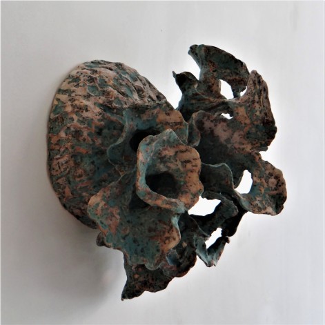 HT-M11 Walls Ears Green, h.32x34x23cm, wallpiece, stoneware, TerraDelft1