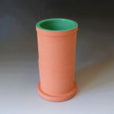 WL22-04 Vase terra-green, 2021, h.24xd.14cm