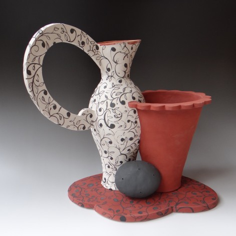 DC24-1 Still life, 2024, h.37x32x23cm., stoneware-engobe, TerraDelft1