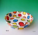 M Straight Bowl S3-2, casted earthenware, handecorated, h.7xd.30,5cm, TerraDelft