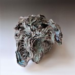 HT2302 Swirls in turqoois, 30x40x38cm., stoneware-engobe-glaze, TerraDelft3