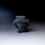 McW20-10 Vase object, stoneware, woodfired, 16x14x3cm, TerraDelft2